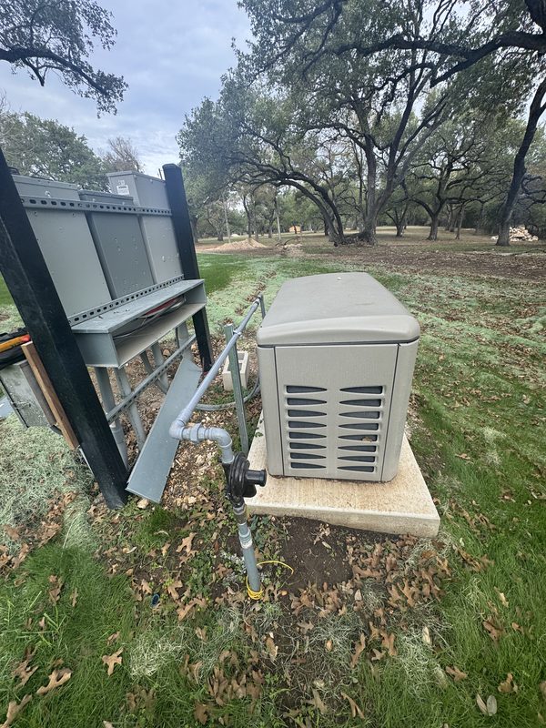 Generac standby generator installed by Cross Texas Electric in Central Texas